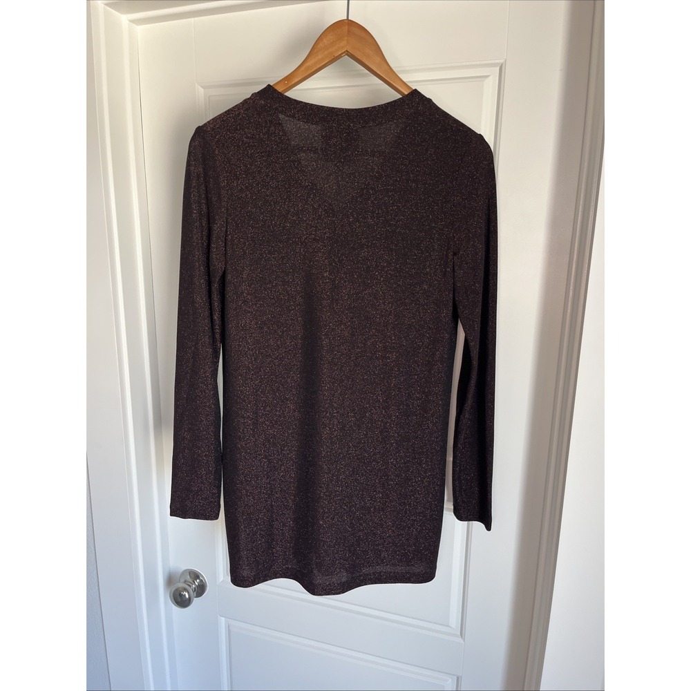 Johnny Was Jade Demi Metallic Easy Pant and Tunic Top V-neck Set  Burgundy New S - Picture 10 of 14